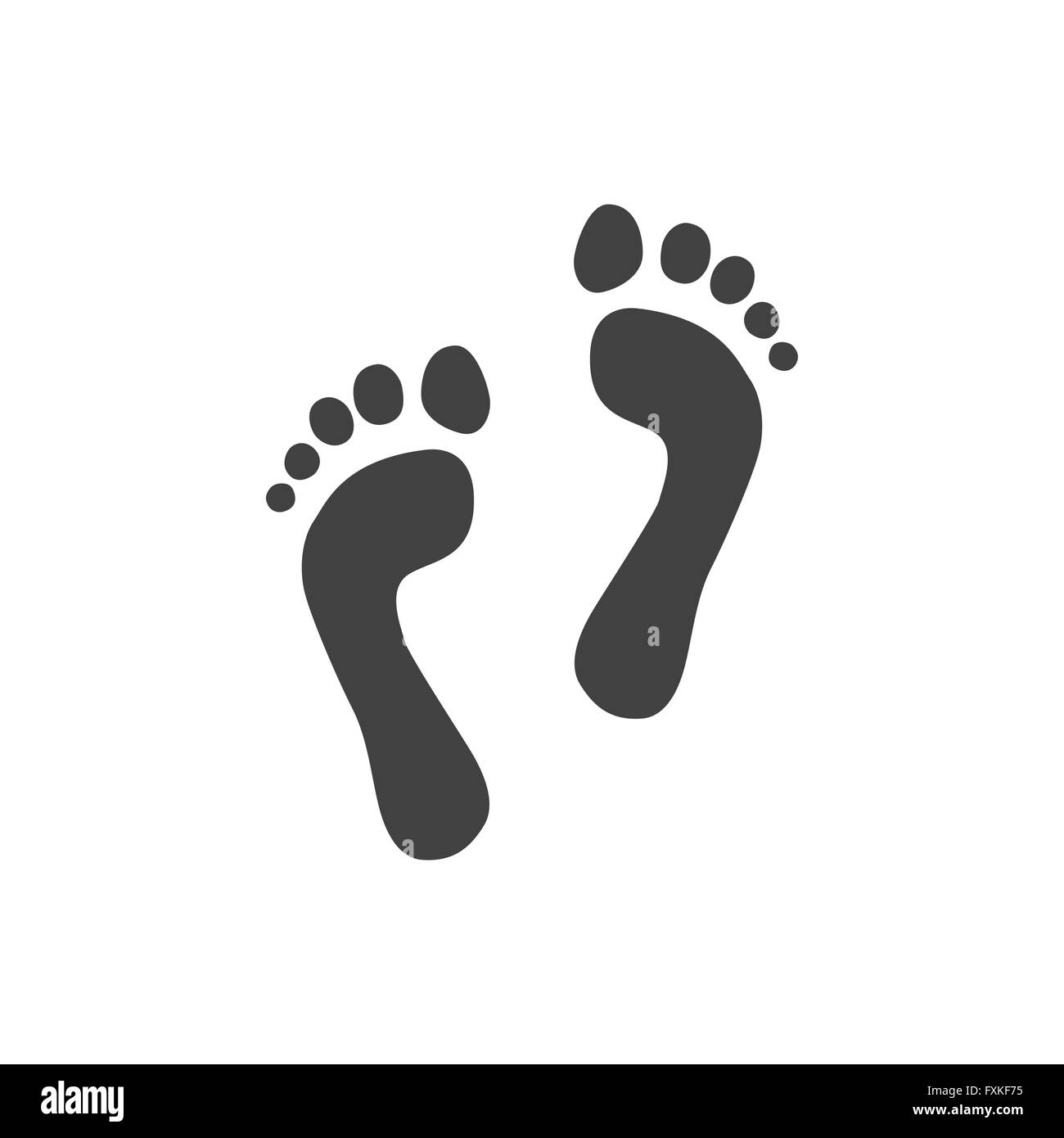 Impronte di piedi Immagini Vettoriali Stock - Alamy