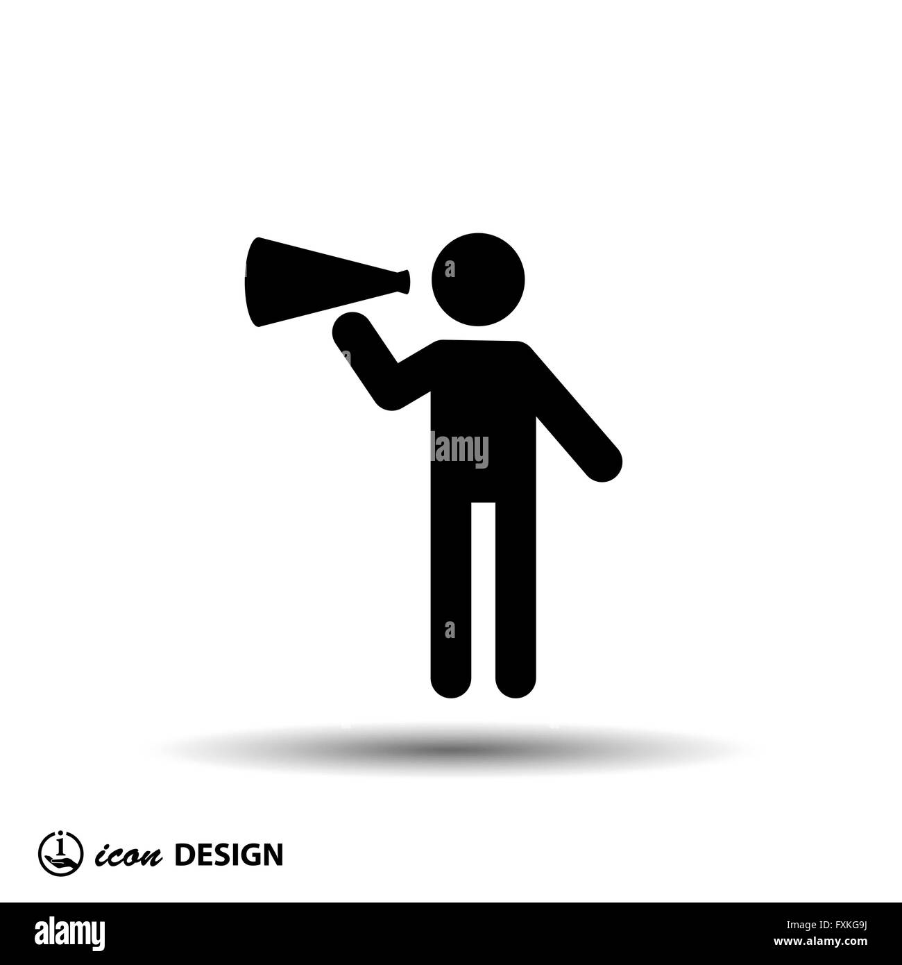 Il pittogramma di pubblicità Illustrazione Vettoriale