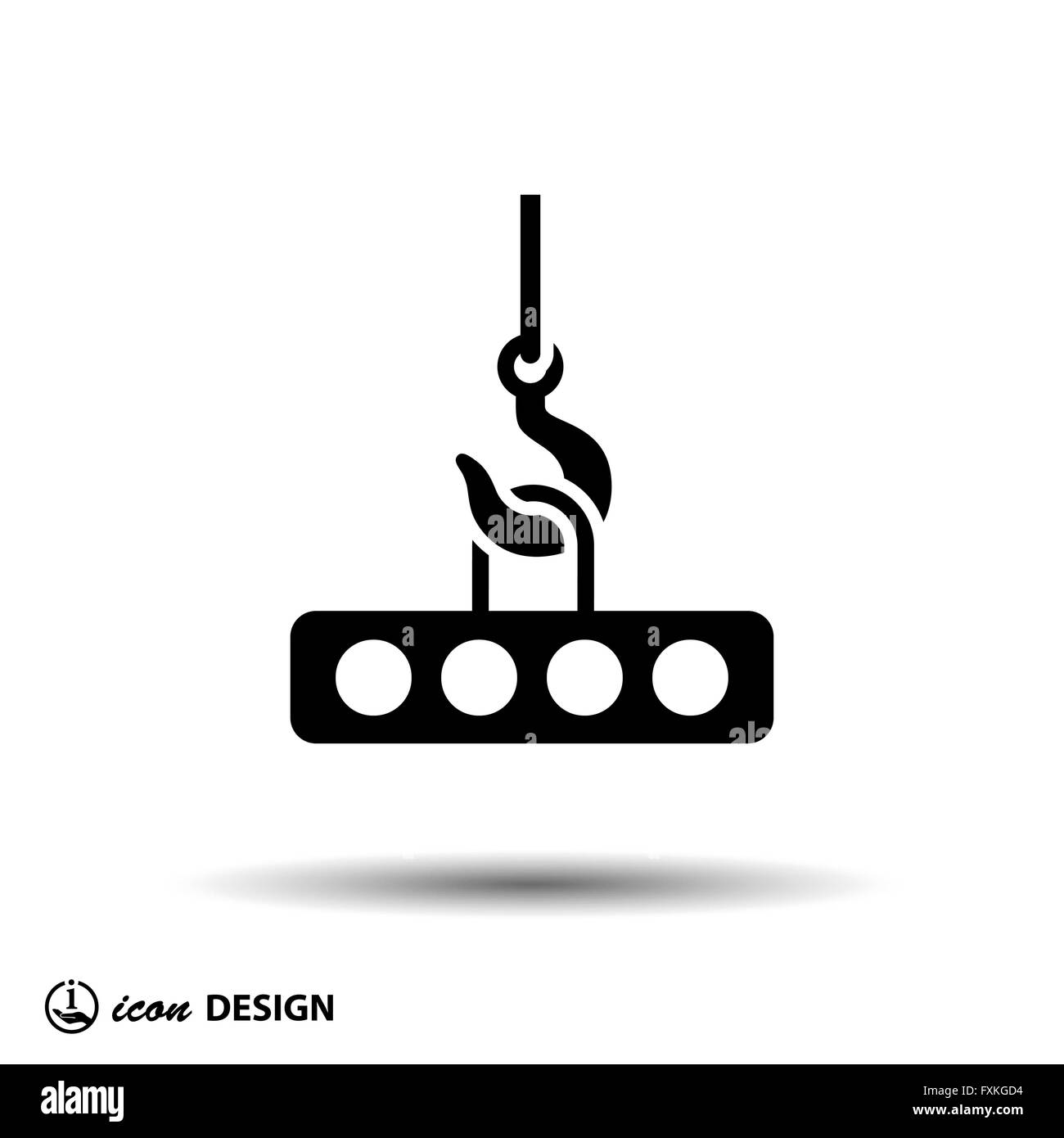 Il pittogramma del gancio della gru Illustrazione Vettoriale