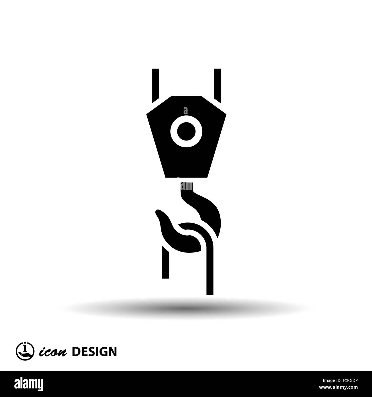 Il pittogramma del gancio della gru Illustrazione Vettoriale