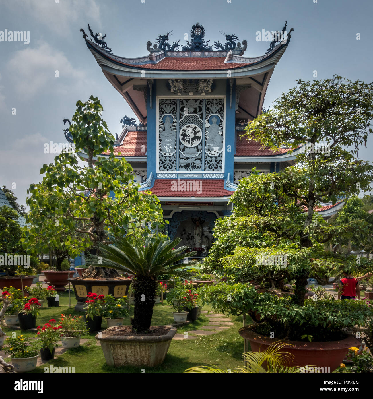 Buddista del monastero delle monache di Phuoc Hue - Sa Dec, Delta del Mekong, Vietnam Foto Stock