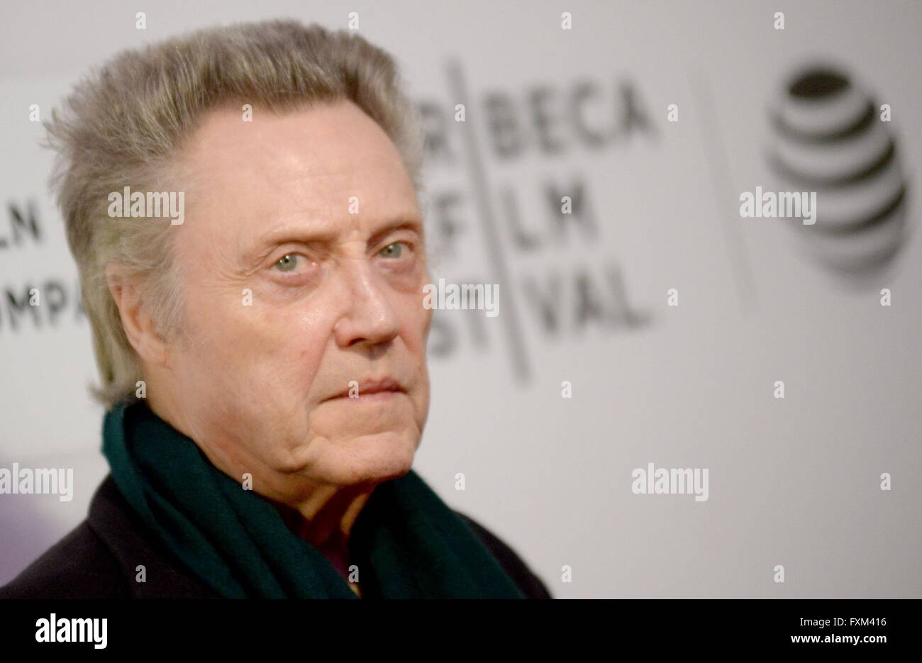 New York, NY, STATI UNITI D'AMERICA. Xvi Apr, 2016. Christopher Walken presso gli arrivi per il Tribeca Film Festival 2016 - Arrivi SAT, New York, NY Aprile 16, 2016. Credito: Kristin Callahan/Everett raccolta/Alamy Live News Foto Stock