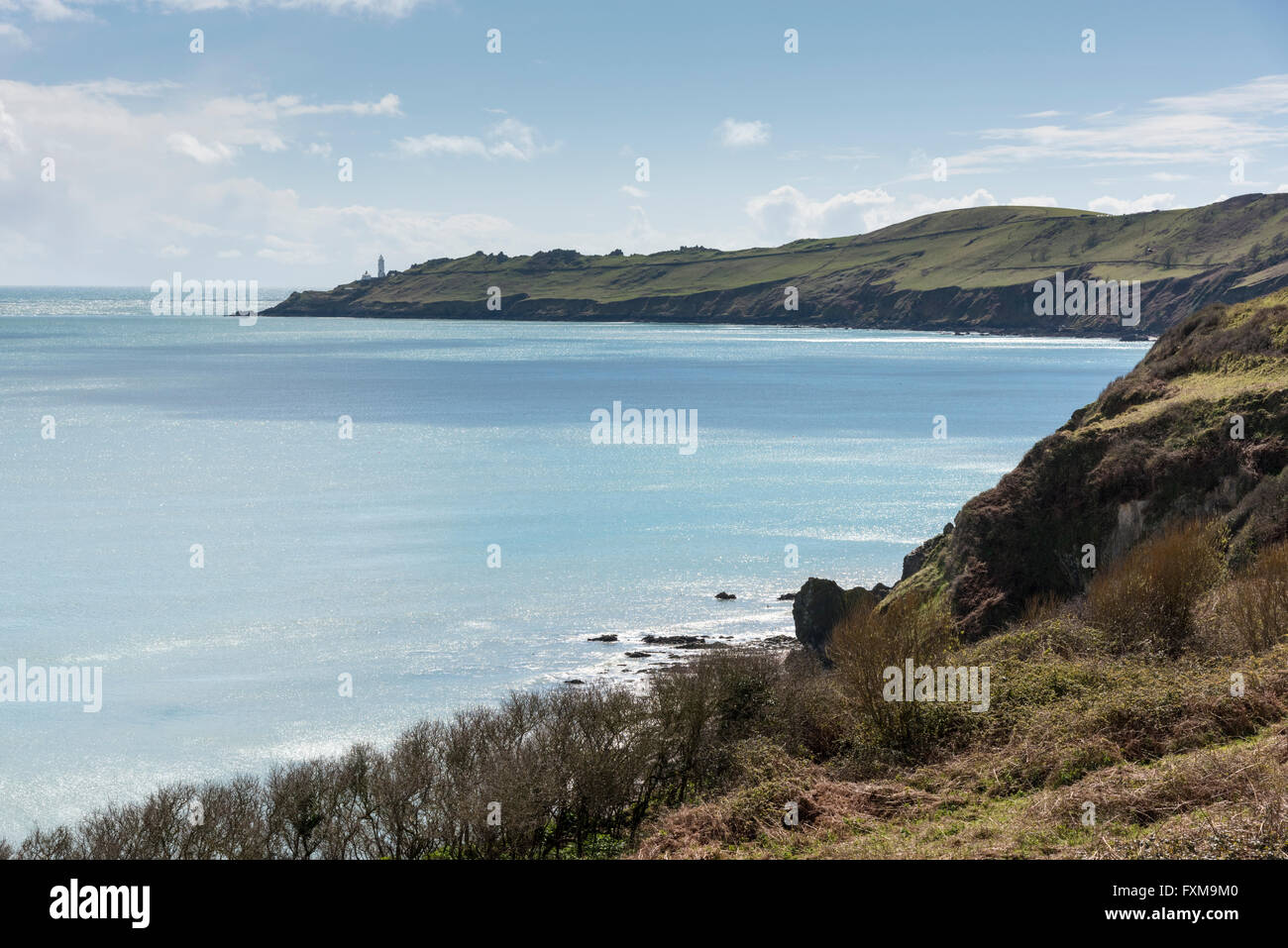 Il punto di inizio penisola sul South Devon Coast UK Foto Stock