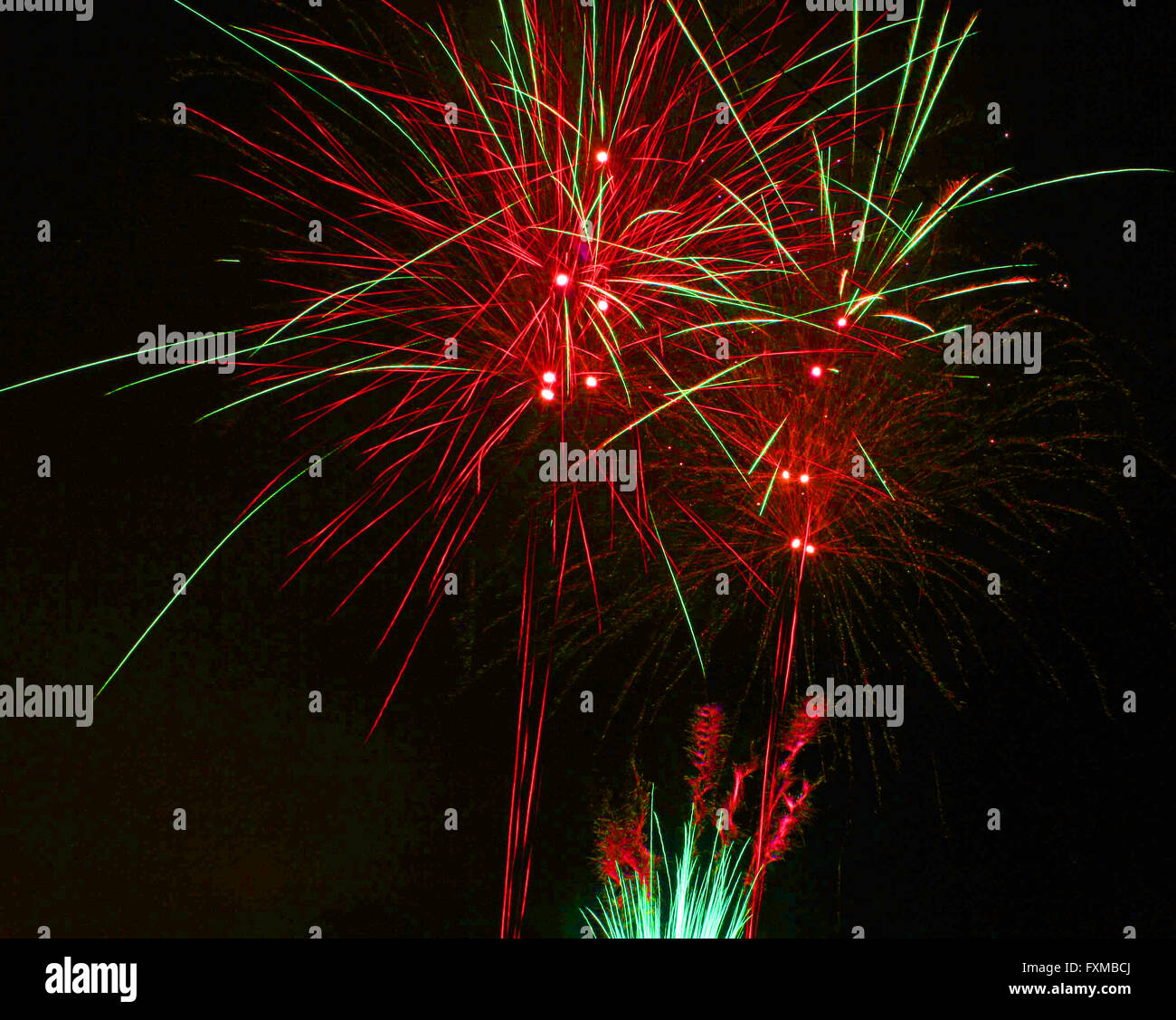 Fuochi d'artificio Foto Stock