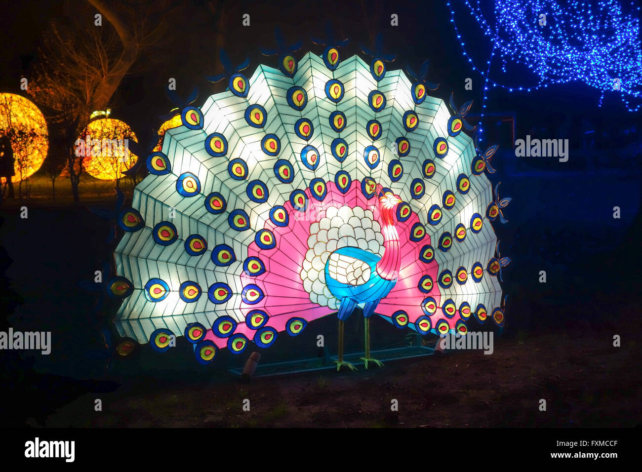 Lanterna Magica Festival celebra l Anno della Scimmia a Chiswick Park a Londra. Foto Stock