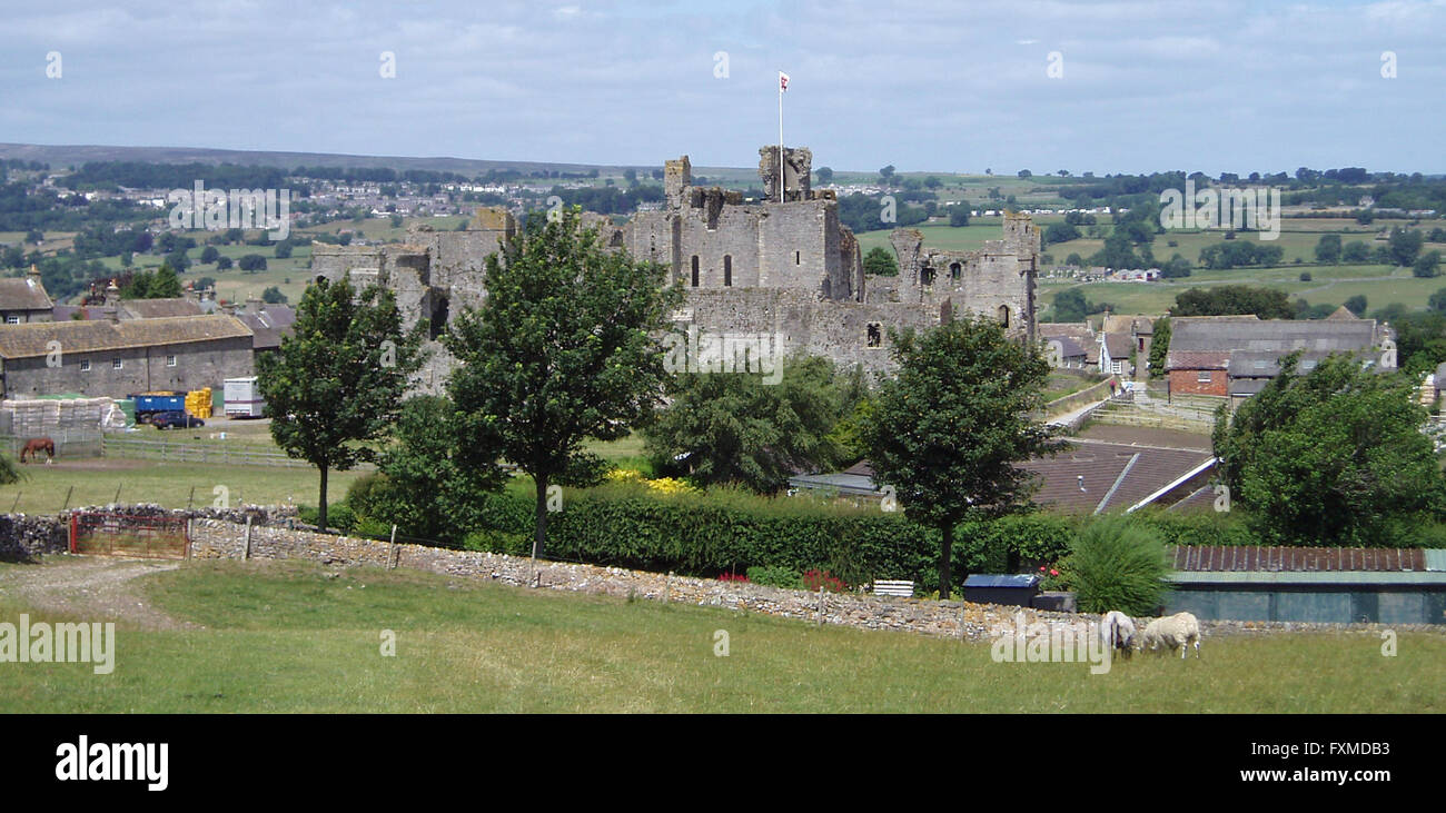 Middleham Castle Foto Stock