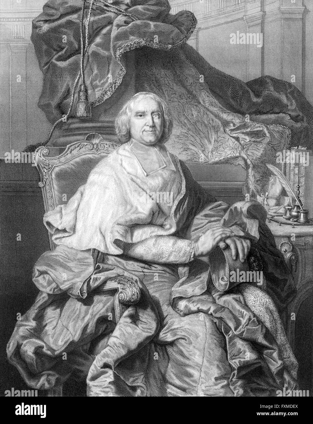 André-Hercule de Fleury, Vescovo di Fréjus, 1653-1743, un cardinale francese, Chief Minister di Luigi XV Foto Stock