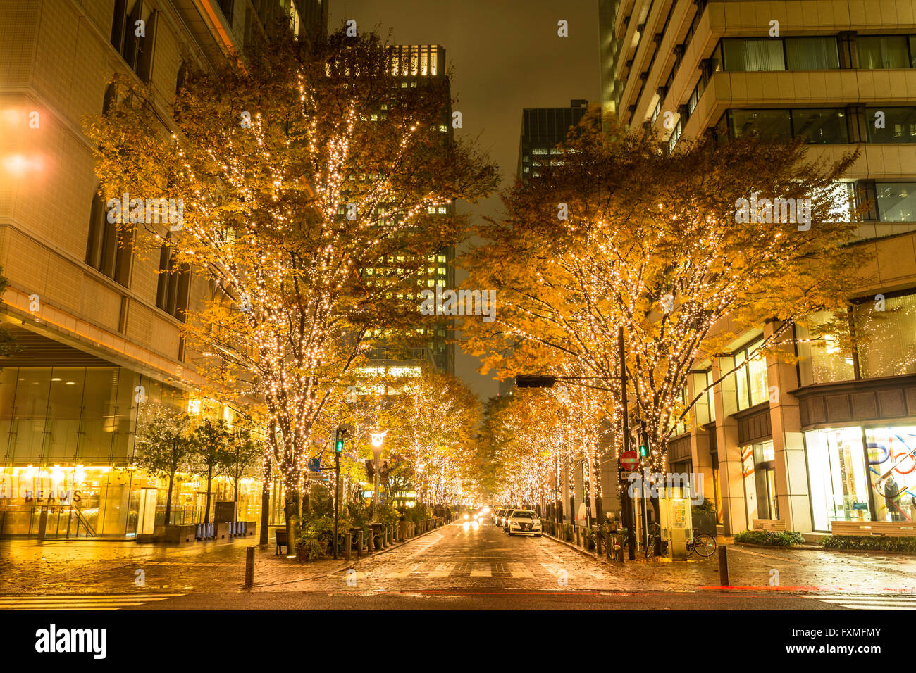 Marunouchi luce-fino a Tokyo, Giappone Foto Stock