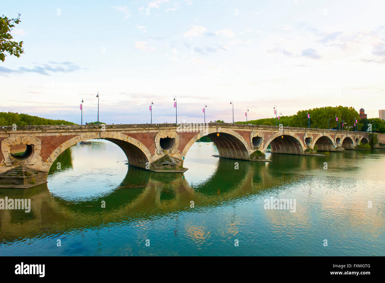 Il Pont Neuf, Toulouse, Francia Foto Stock