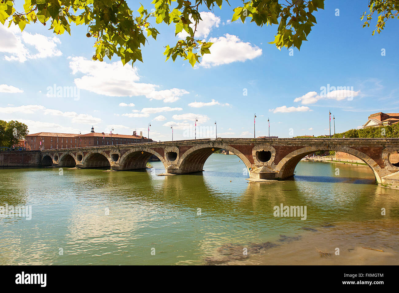 Il Pont Neuf, Toulouse, Francia Foto Stock