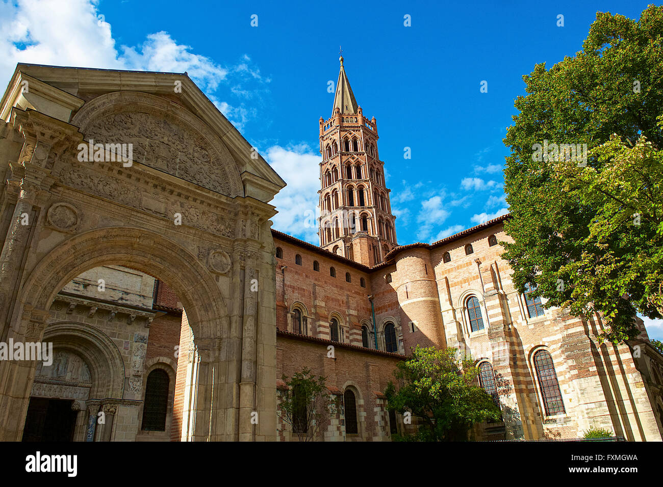 Basilica di San Sernin, Toulouse, Francia Foto Stock