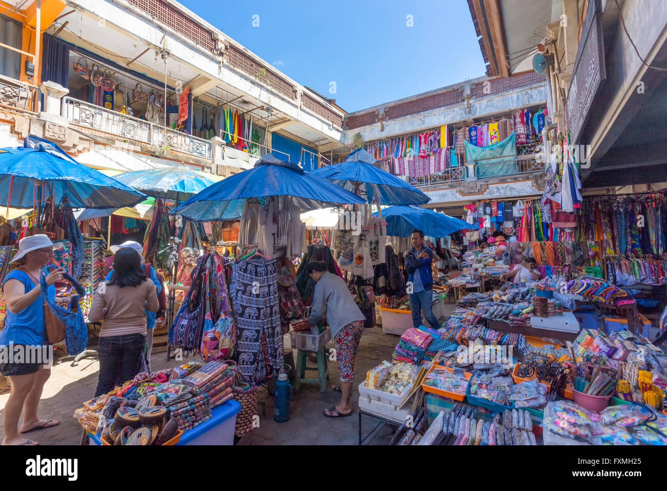 Bali Ubud mercato tradizionale, Ubud, Bali, Indonesia Foto Stock