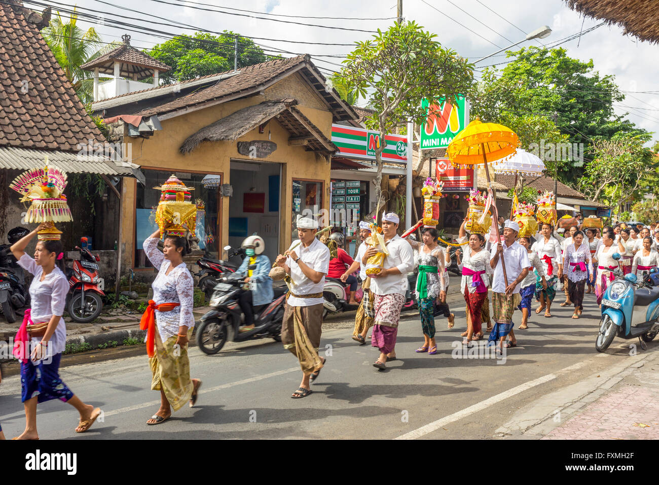 Il tradizionale design Balinese Cerimonie, Ubud, Bali, Indonesia Foto Stock