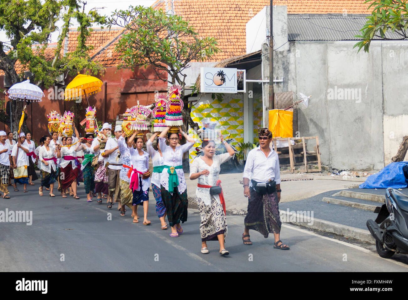 Il tradizionale design Balinese Cerimonie, Ubud, Bali, Indonesia Foto Stock