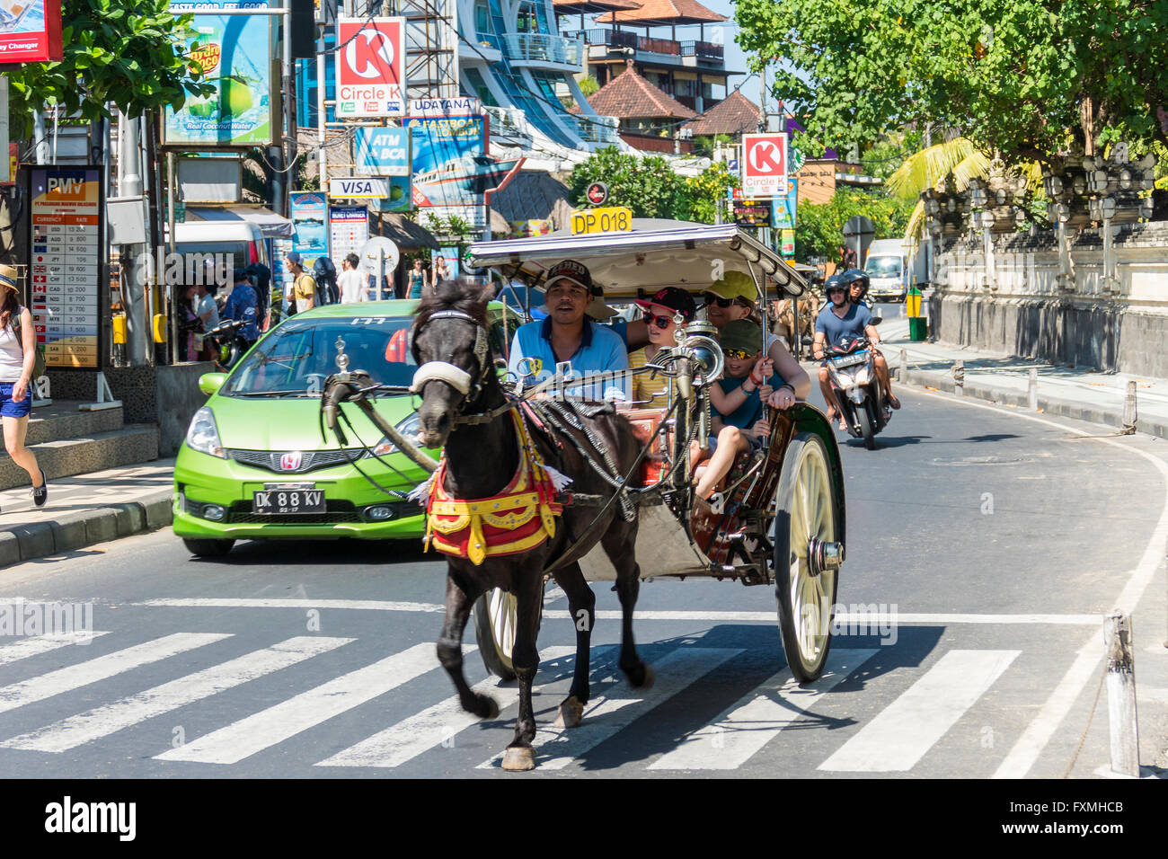Giro in carrozza, Kuta Bali, Indonesia Foto Stock