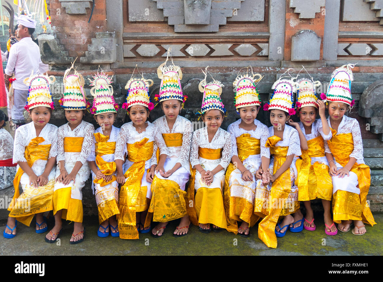 Il tradizionale design Balinese Cerimonie, Ubud, Bali, Indonesia Foto Stock
