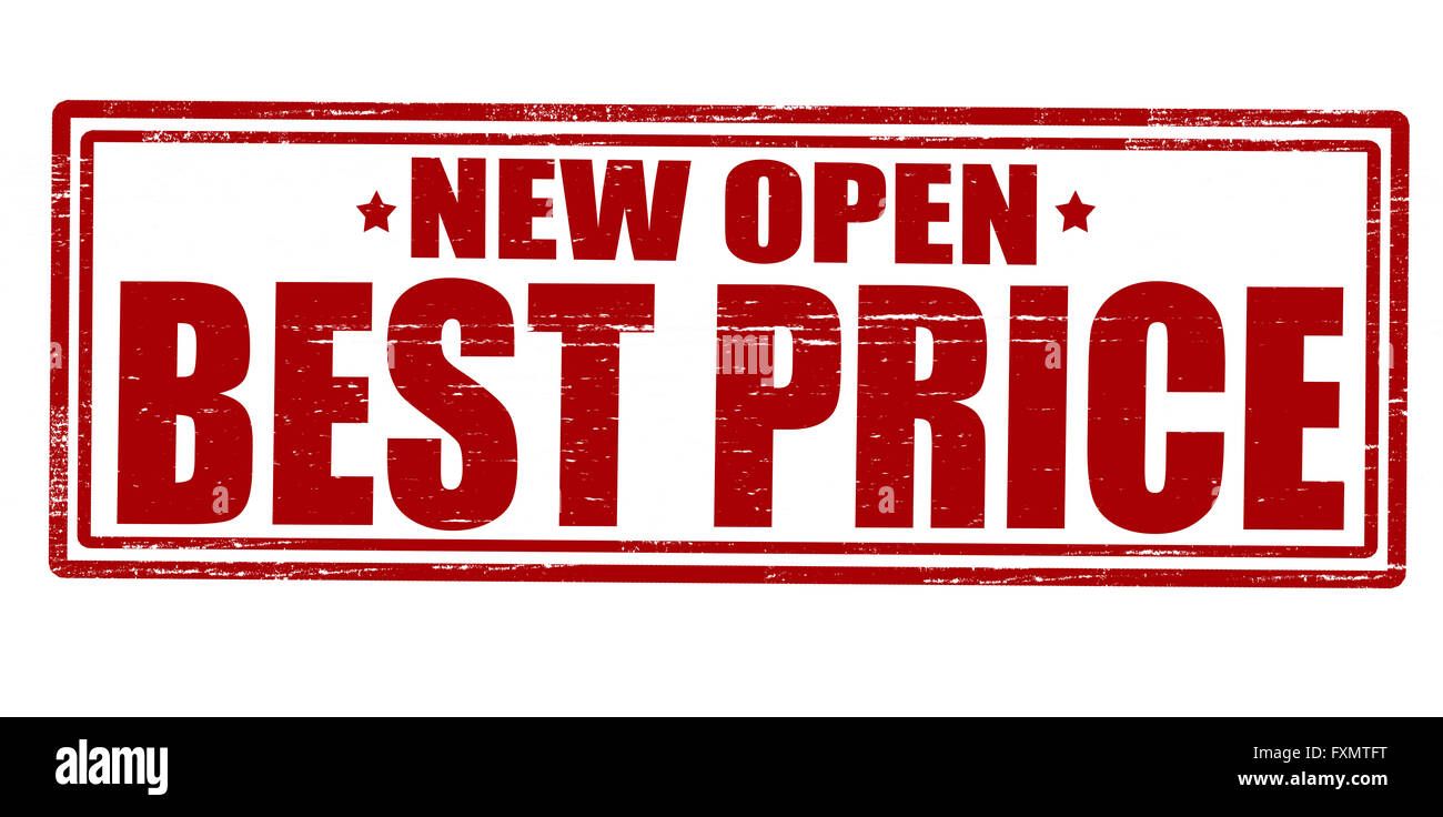 Timbro con testo miglior prezzo interno, illustrazione vettoriale Foto Stock