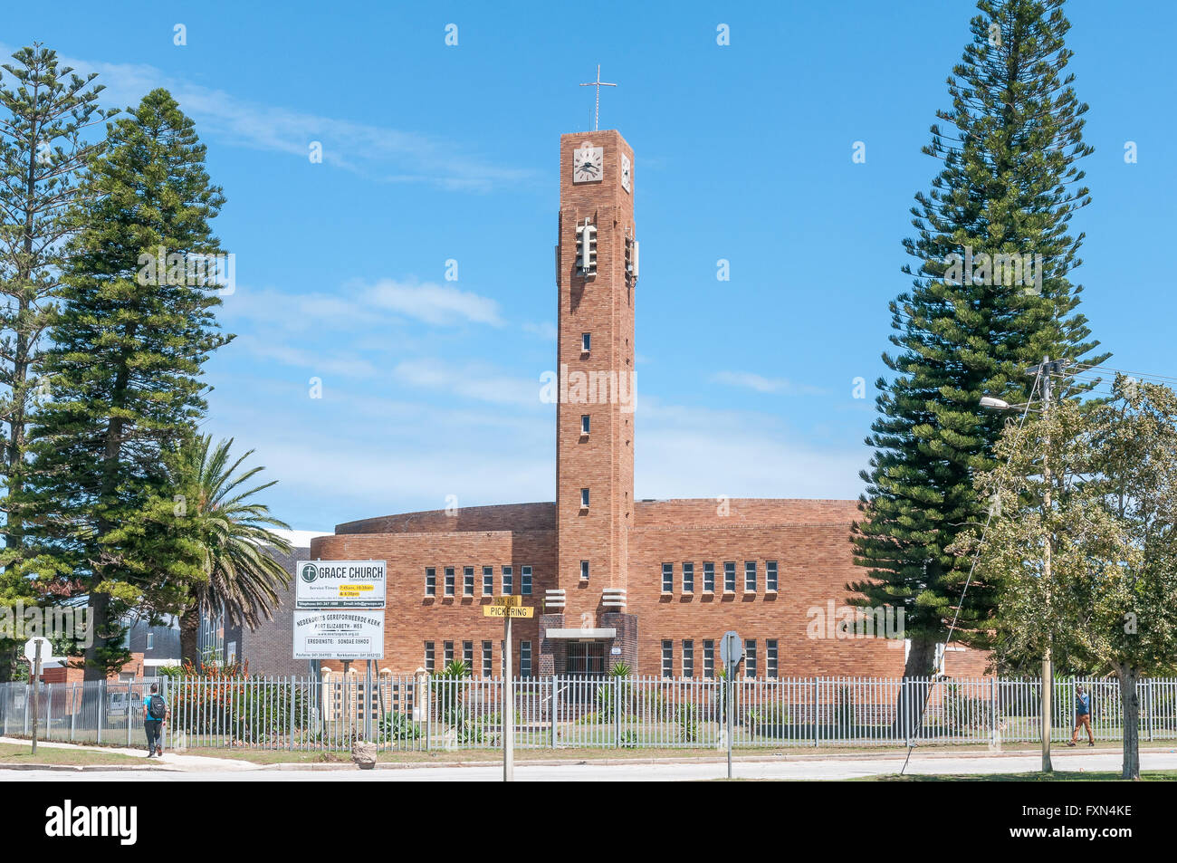 PORT ELIZABETH, SUD AFRICA - 27 febbraio 2016: la chiesa olandese riformata Port Elizabeth West in Newton Park Foto Stock