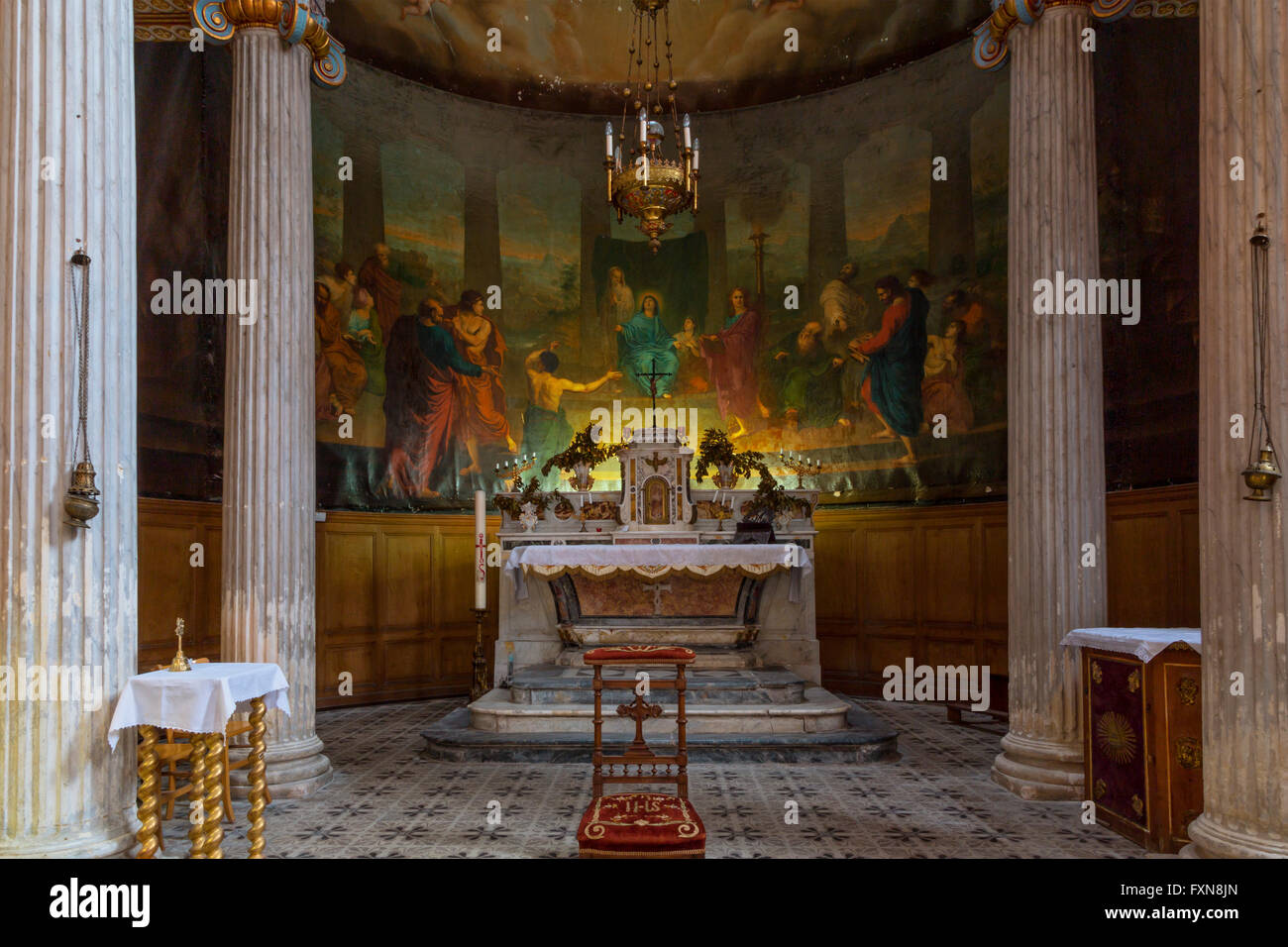 Cappella dei Penitenti blancs, Aigues Mortes, Gard, Francia Foto Stock