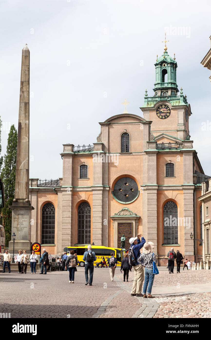 Storkyrkan la chiesa di Gamla Stan al centro di Stoccolma in Svezia Foto Stock