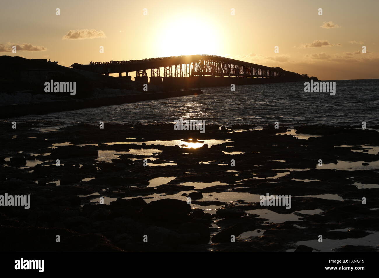 Il centro storico di Bahia Honda ponte in Florida Keys Foto Stock