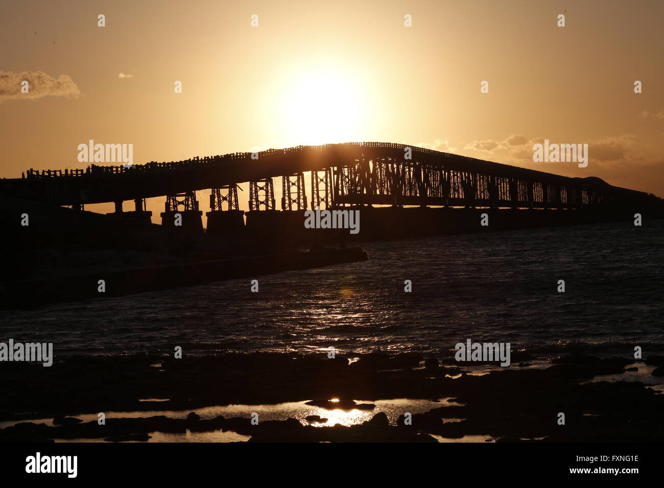 Il centro storico di Bahia Honda ponte in Florida Keys Foto Stock