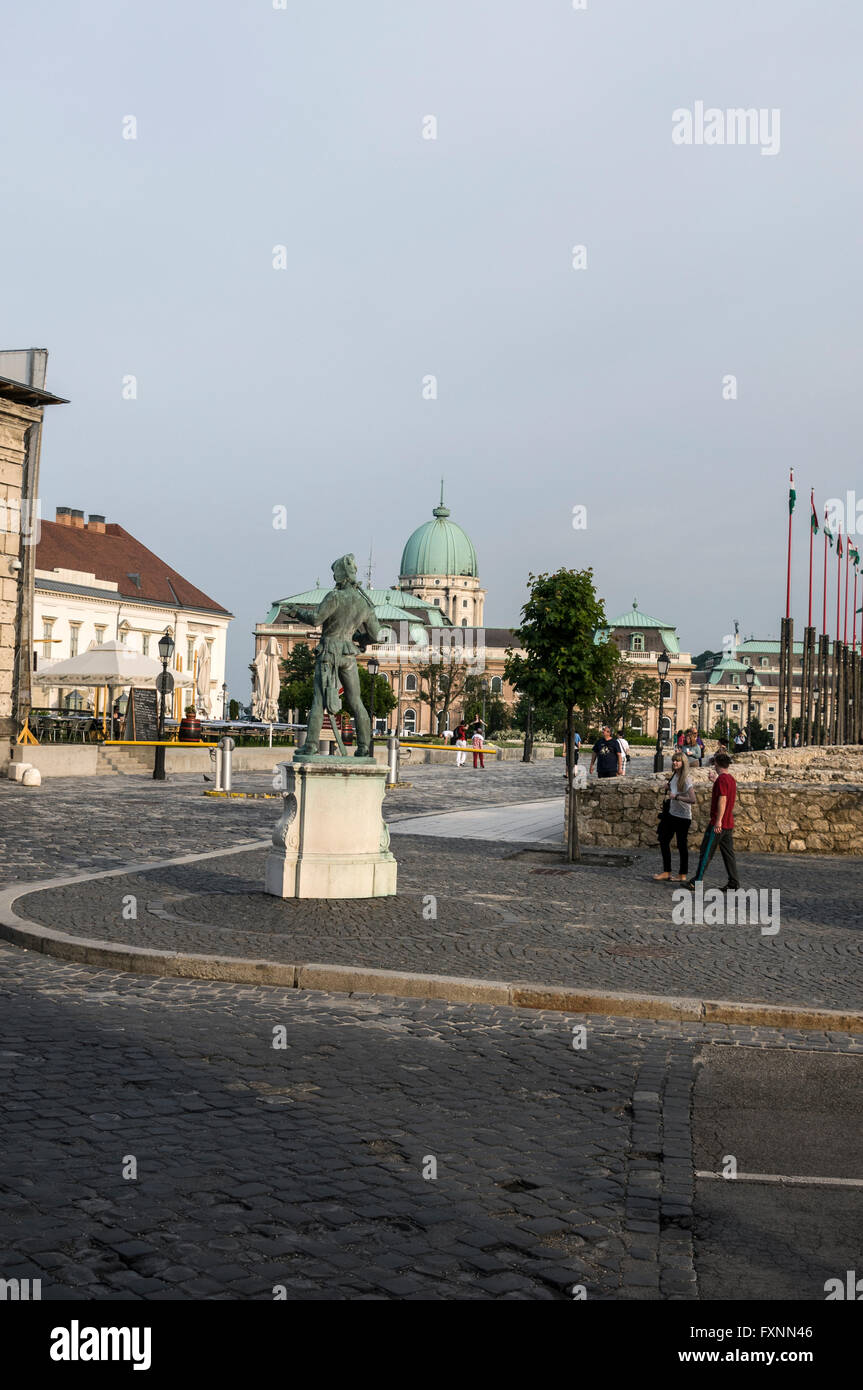 Parte del Castello di Buda Hill a Budapest, in Ungheria che è designato un sito Patrimonio Mondiale dell'UNESCO. Foto Stock