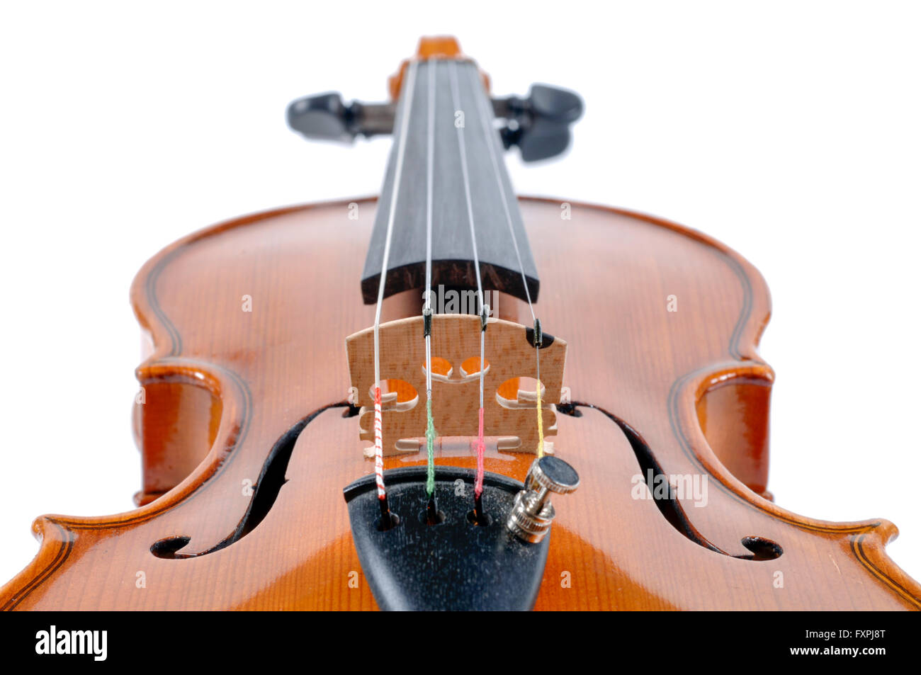 Dettaglio del violino come strumento musicale della orchestra Foto Stock