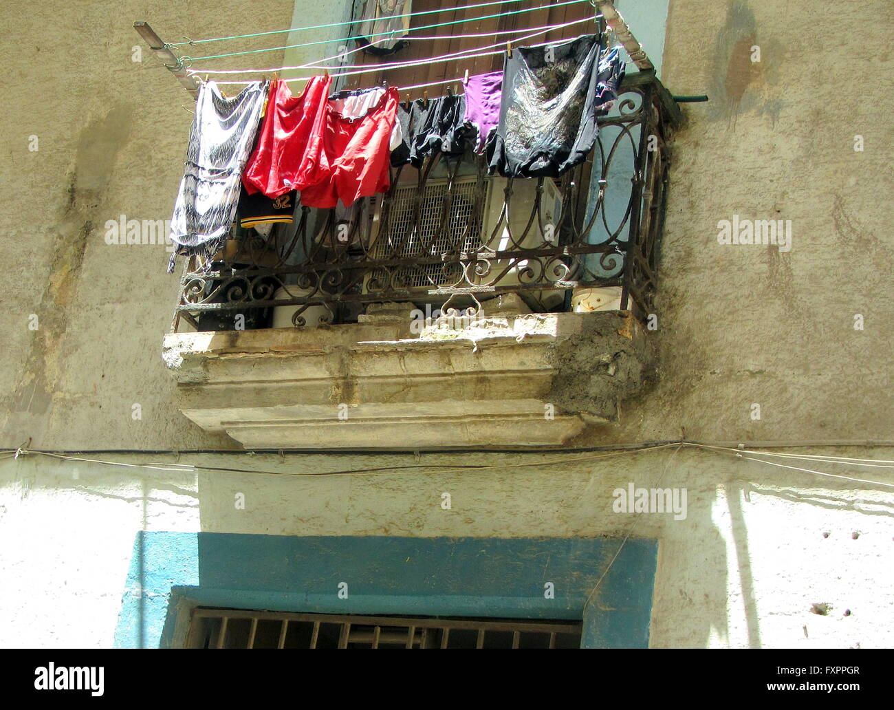 Giorno di lavaggio a l'Avana, Cuba. Foto Stock