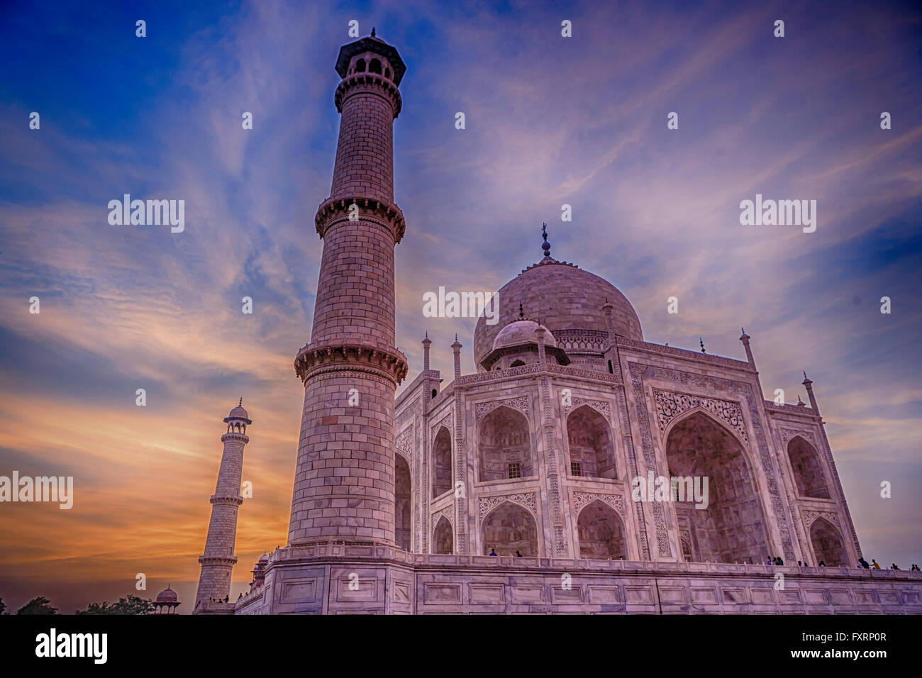 Taj Mahal, il famoso tempio in India Foto Stock