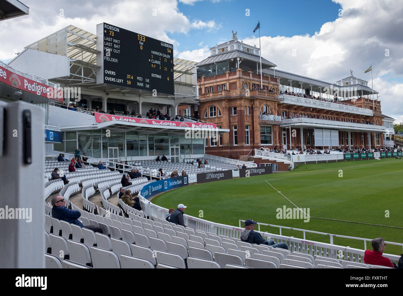 Il padiglione di stile vittoriano a Lord's Cricket Ground Foto Stock