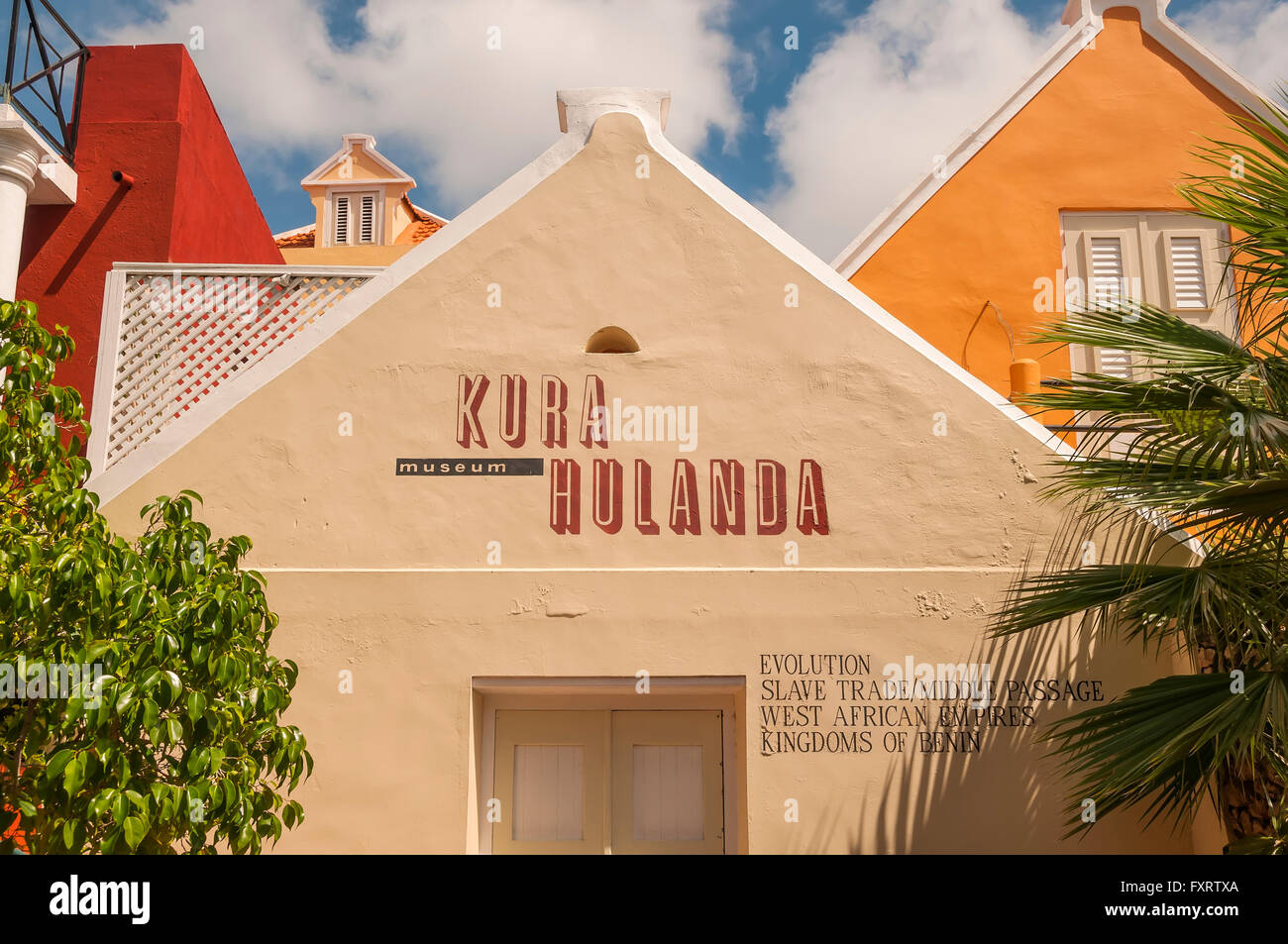 Kura Hulanda Museo esterno a Otrobanda, Willemstad Curacao Foto Stock