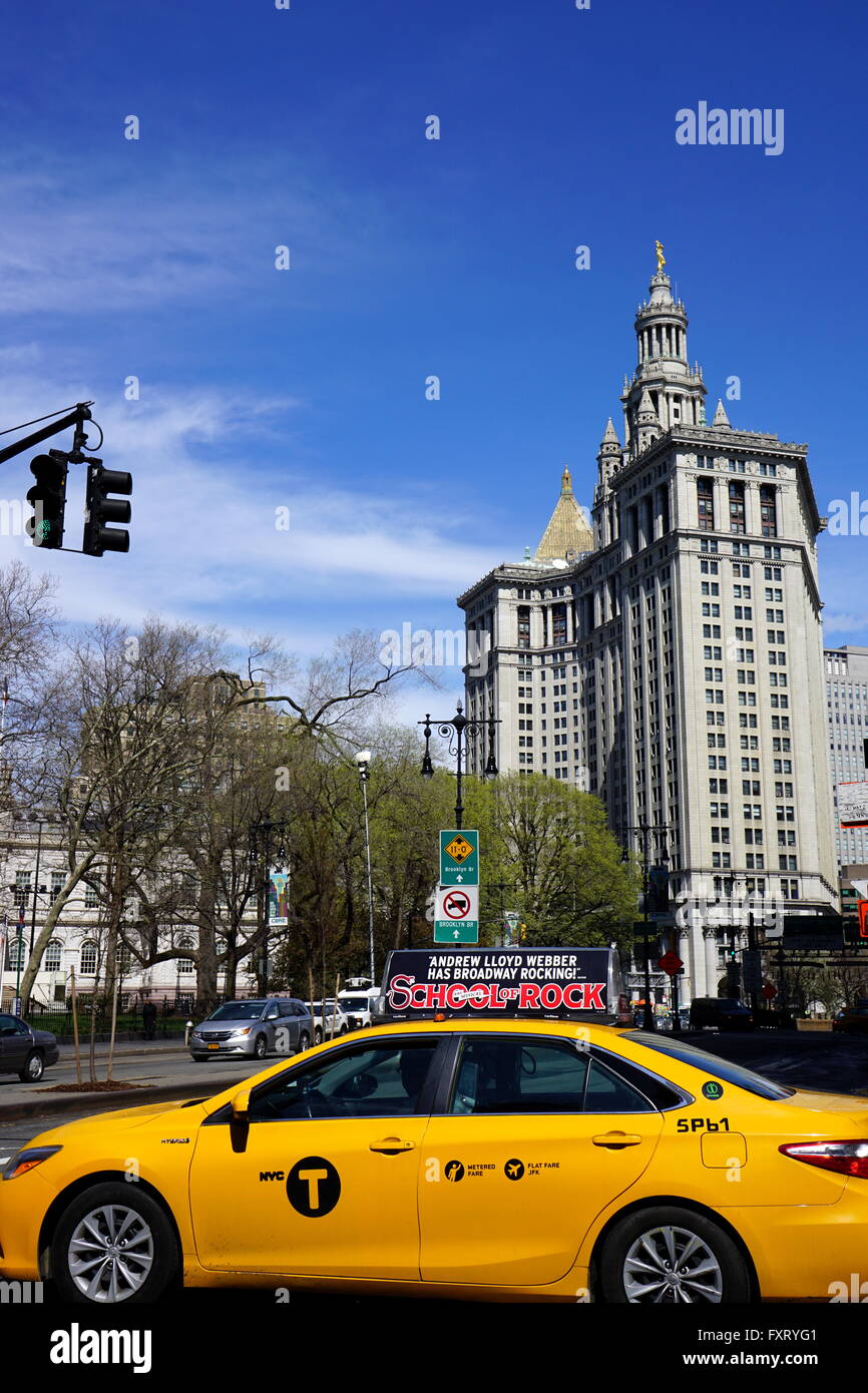 New York City taxi in Manhattan inferiore Foto Stock