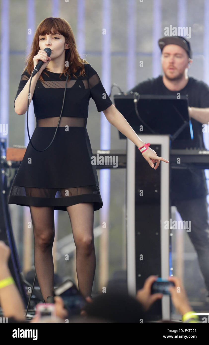 MTV Awards Woodies /10 per 16 al SXSW 2016 - presentano: Chvrches dove: Austin, Texas, Stati Uniti quando: 16 Mar 2016 Foto Stock