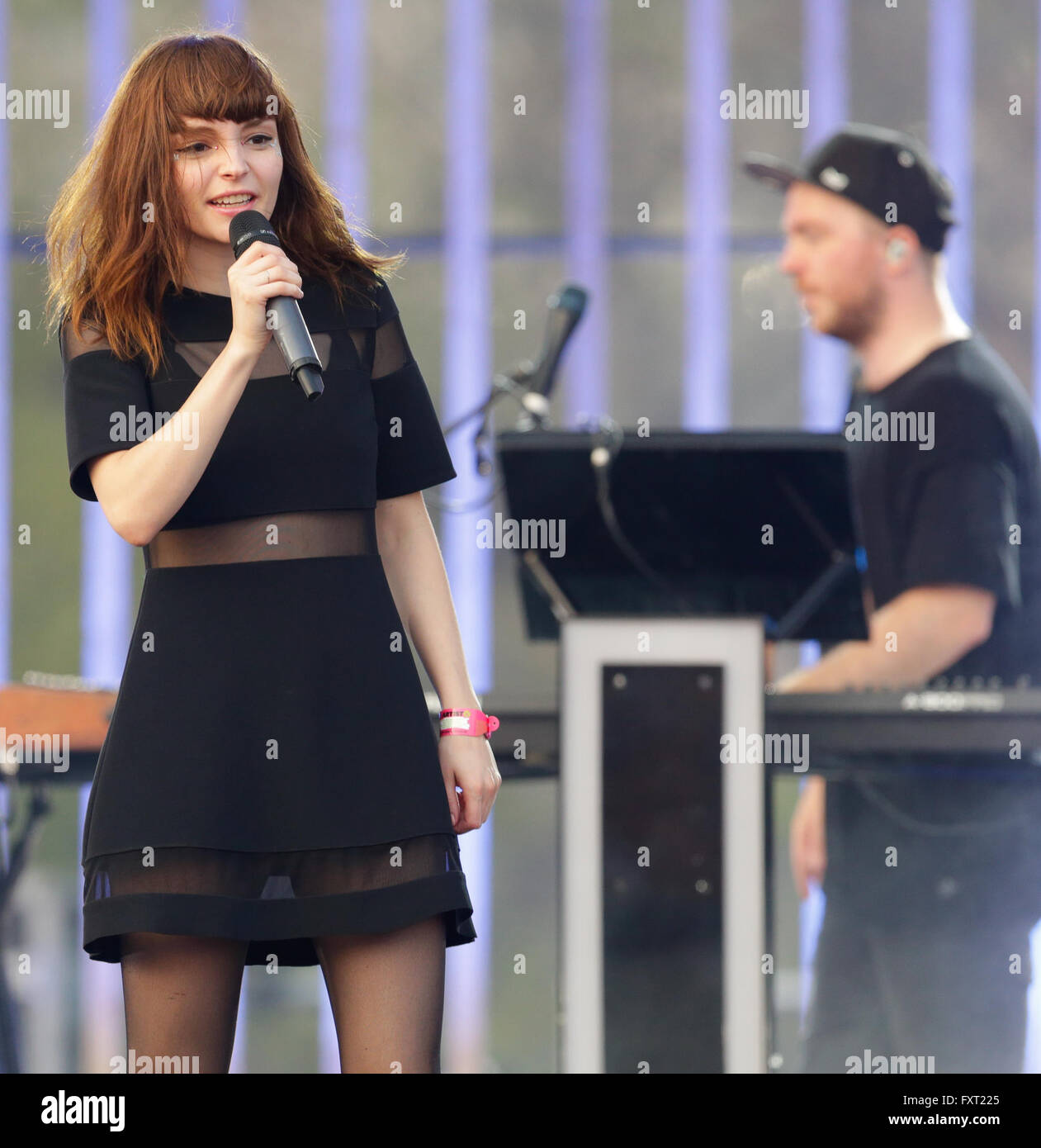 MTV Awards Woodies /10 per 16 al SXSW 2016 - presentano: Chvrches dove: Austin, Texas, Stati Uniti quando: 16 Mar 2016 Foto Stock