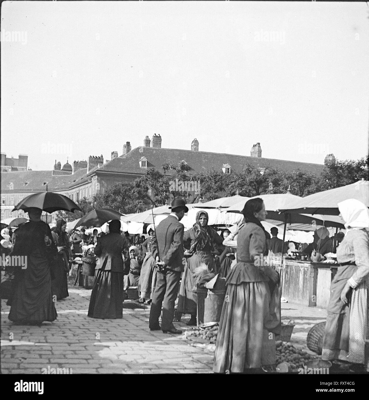 Wien 4, Obstmarkt Foto Stock