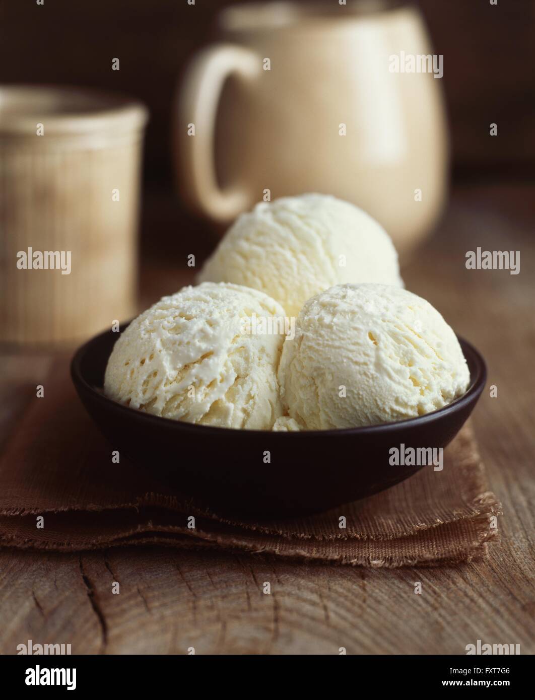 Organici di lusso di vaniglia gelato Foto Stock