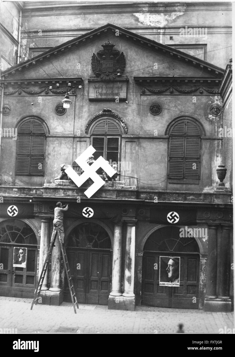 La Propaganda für die Volksabstimmung Foto Stock