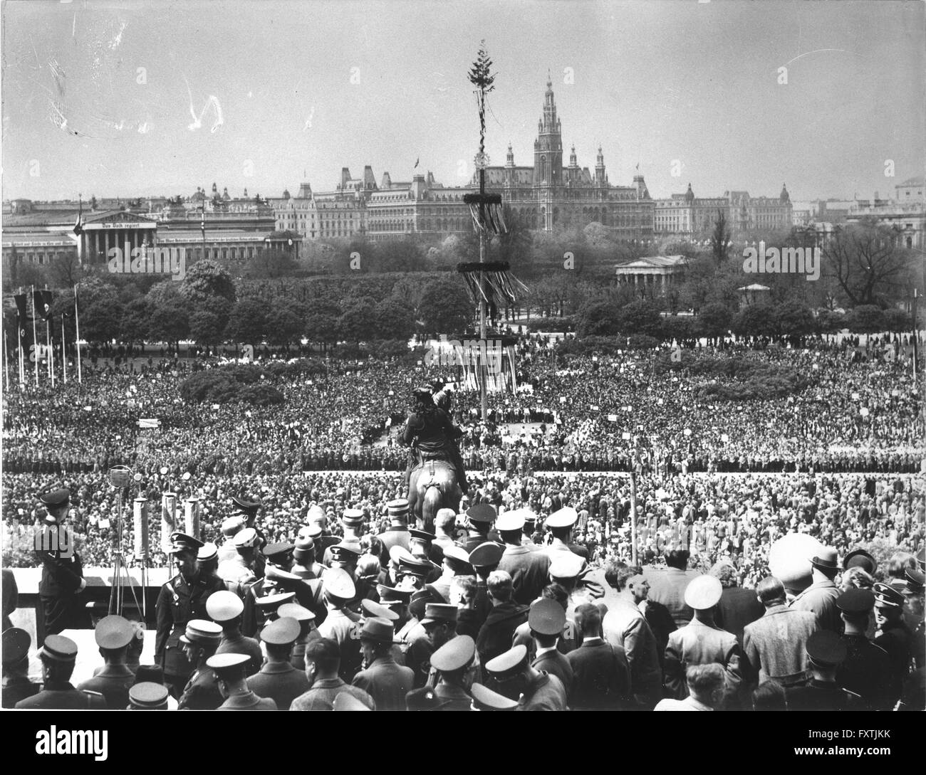 Erster Mai 1938 in Wien Foto Stock
