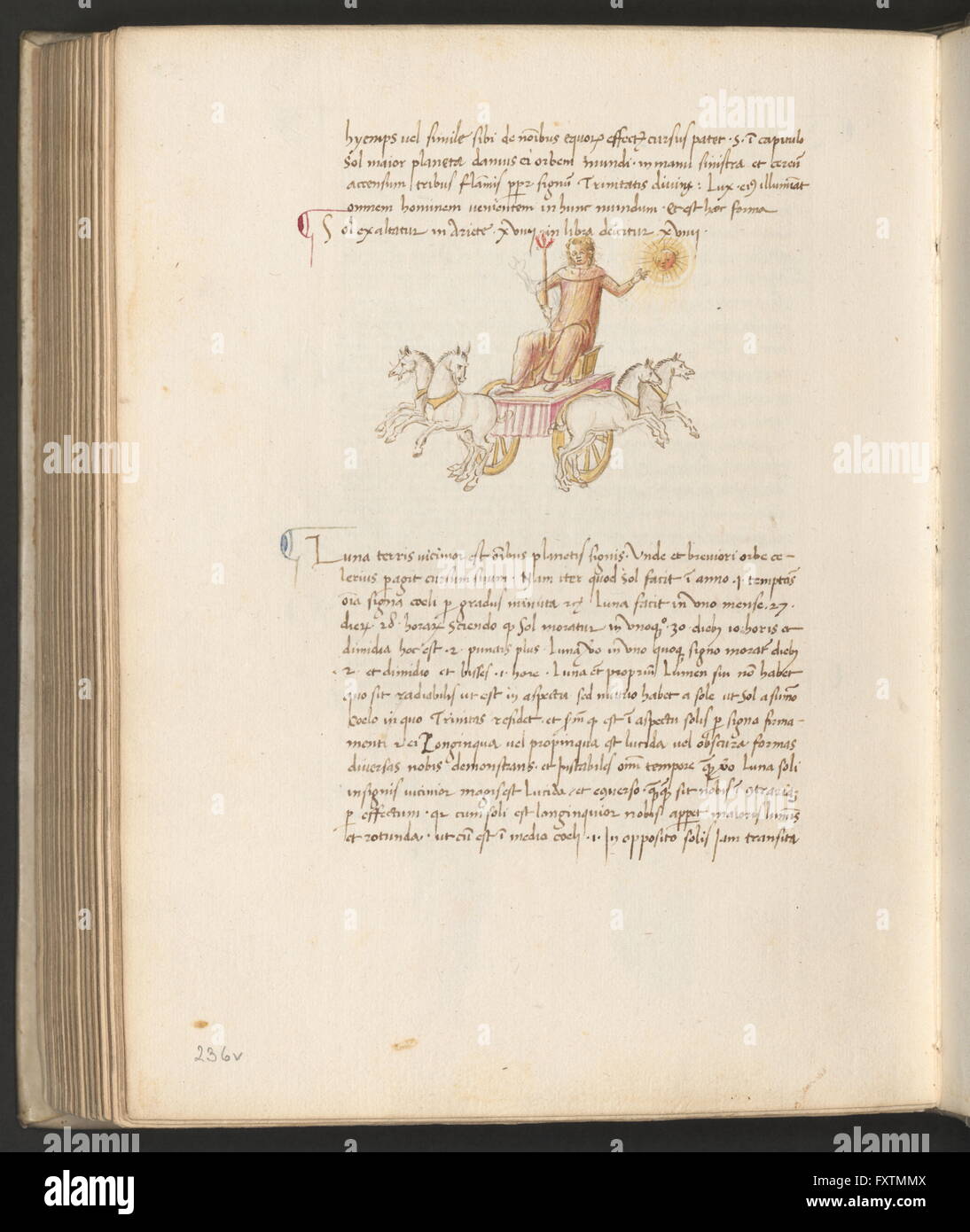 Cod. 3394, fol. 236v: Sammelhandschrift (Geographische und Schriften astronomische): Sol - Sonne Foto Stock