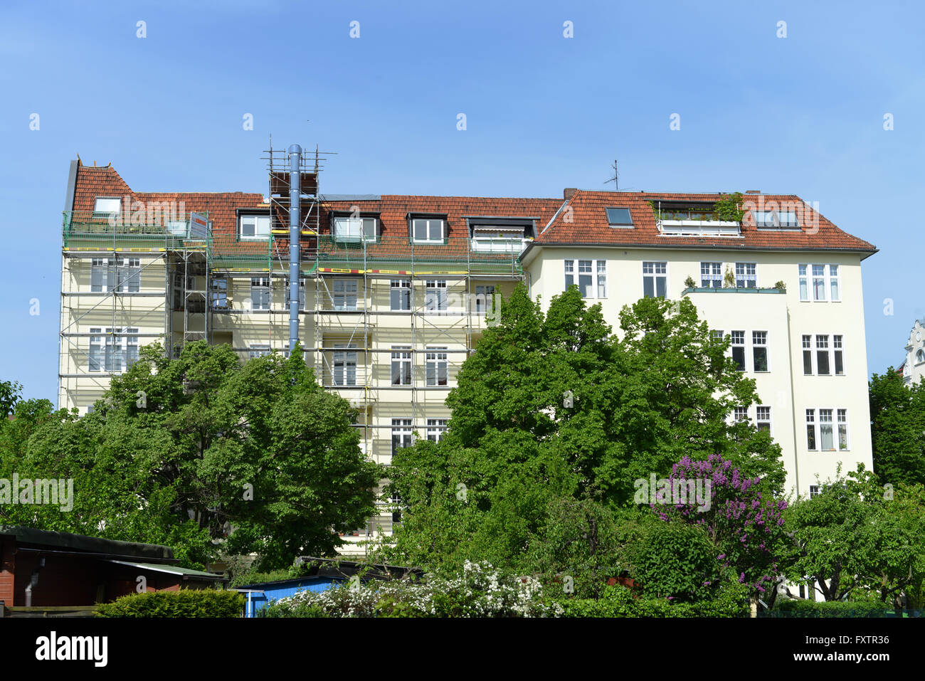 Wohnhaus, Renovierung, Babelsberger Strasse, Schoeneberg, Berlino, Deutschland Foto Stock