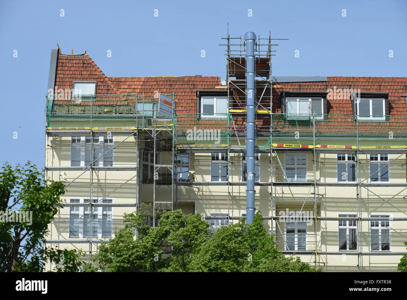 Wohnhaus, Renovierung, Babelsberger Strasse, Schoeneberg, Berlino, Deutschland Foto Stock
