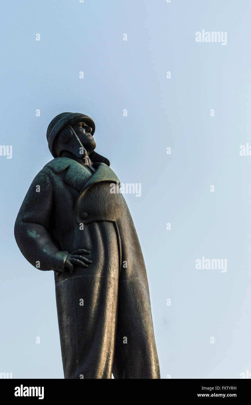 Aviator statua in bronzo Foto Stock