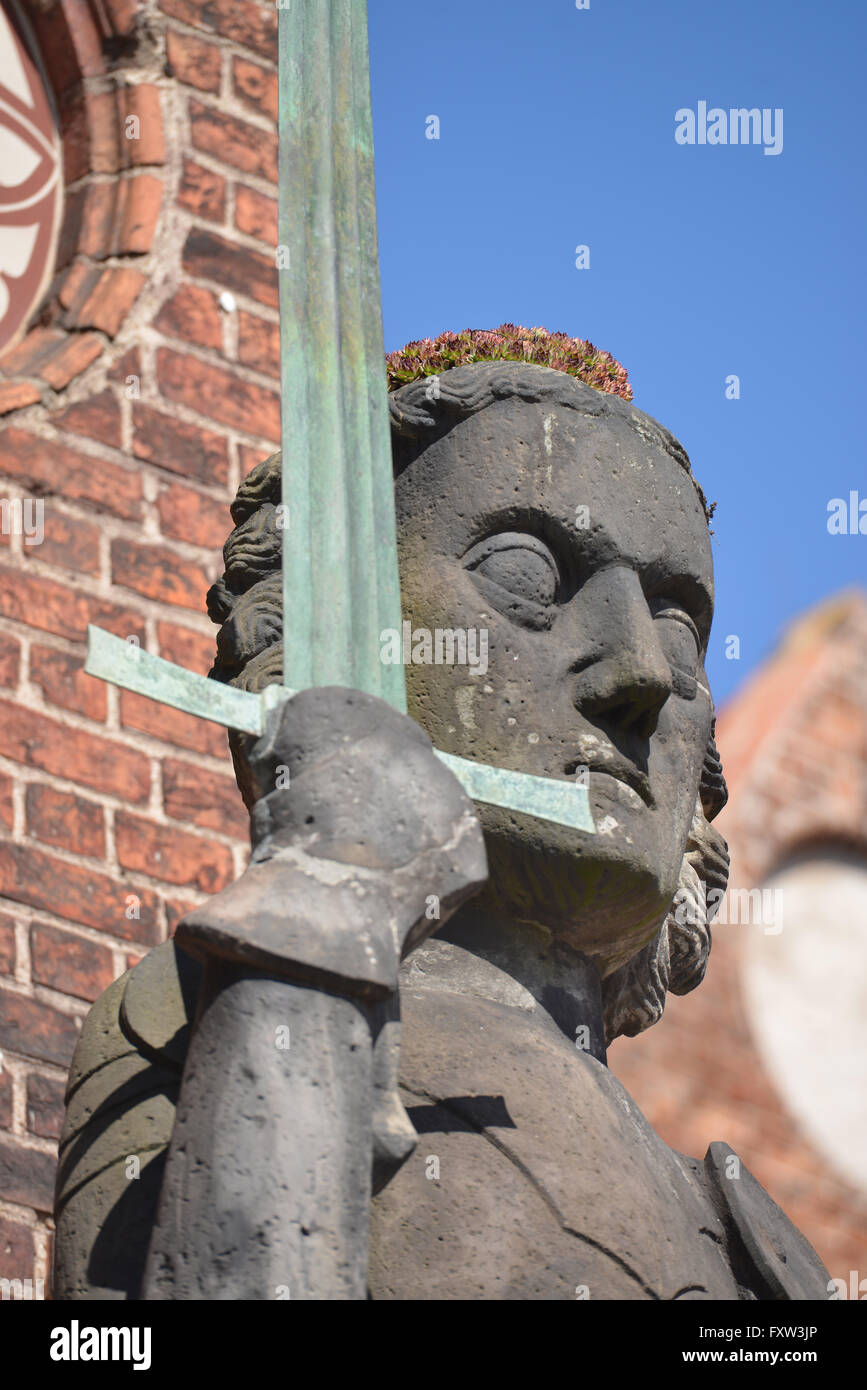 Roland, Altstaedtischer Markt, Brandenburg an der Havel, Brandeburgo, Deutschland Foto Stock