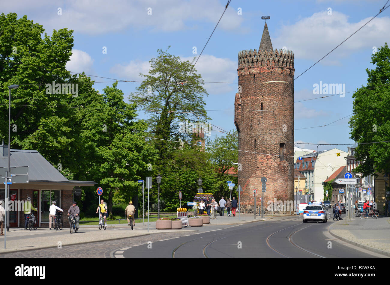 Plauer Torturm, Plauer Strasse, Brandenburg an der Havel, Brandeburgo, Deutschland Foto Stock