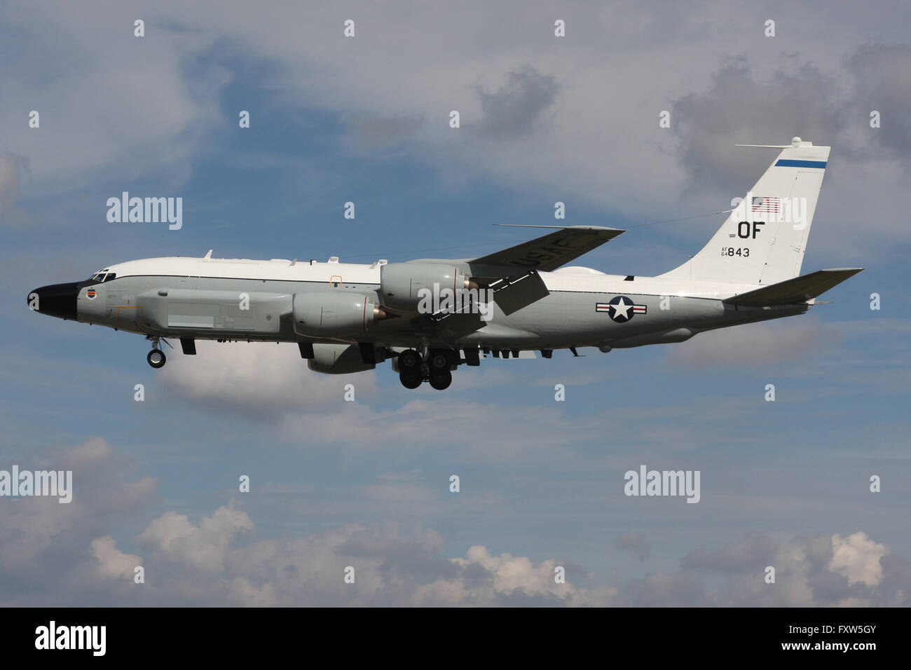 UNITED STATES AIR FORCE BOEING RC135W giunto a rivetto Foto Stock