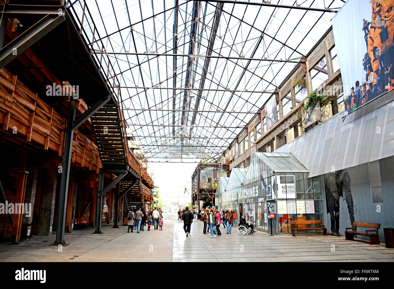 La Galerie des machines Nantes Loire-Atlantique Francia Foto Stock