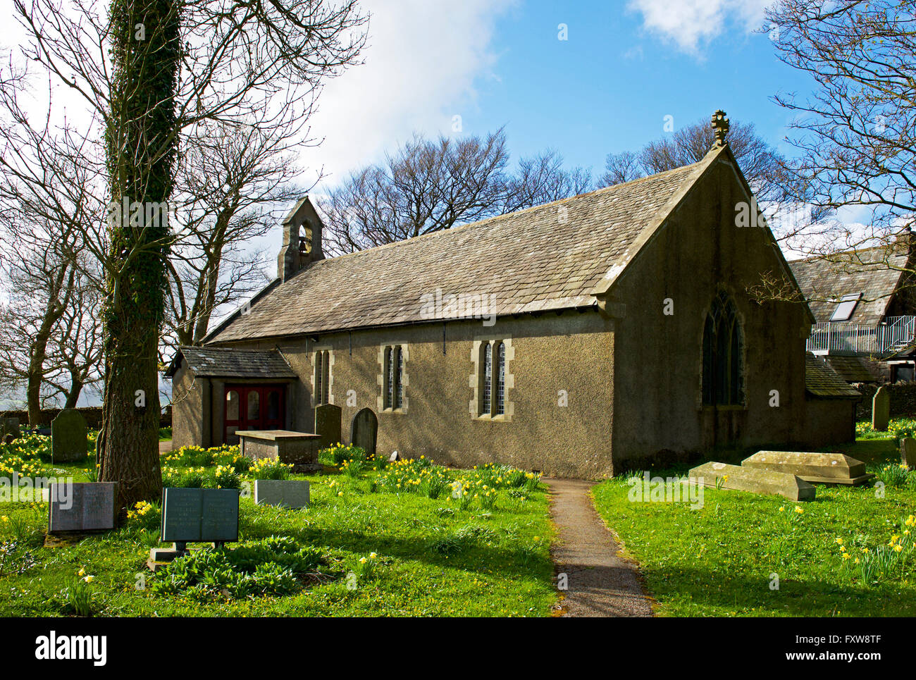 Chiesa parrocchiale di San Giovanni, Helsington, vicino Brigsteer, Cumbria, England Regno Unito Foto Stock