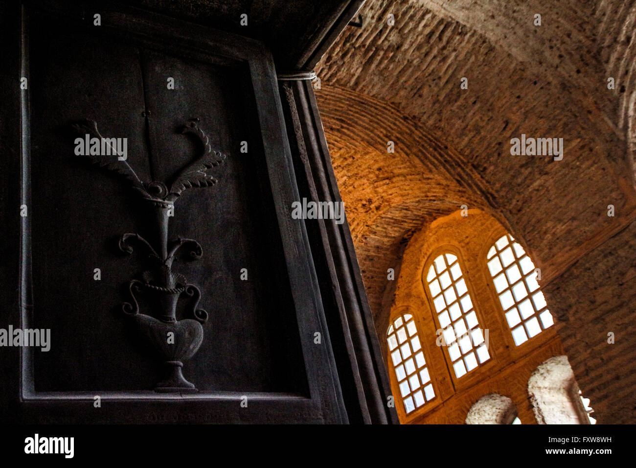 All interno della chiesa di Hagia Sophia Foto Stock