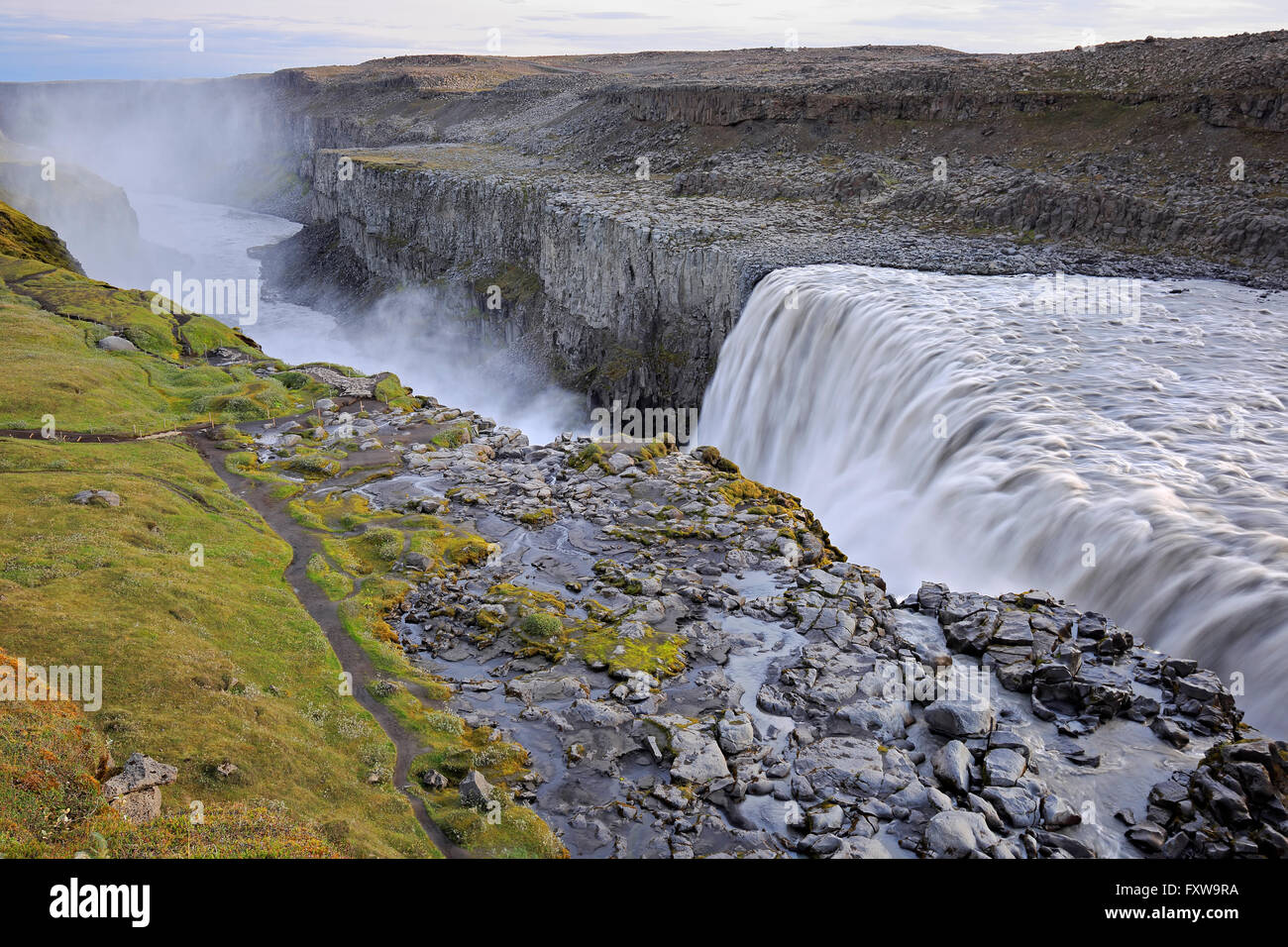 Le Cascate di Dettifoss, vicino Reykjahlid, Islanda Foto Stock